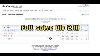 [Codeforces] Lần đầu full solve Div 2 - Top 10 thế giới ✔