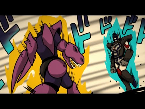 Transformers Kingdom Optimus Primal versus Megatron "So you're approaching me" scene