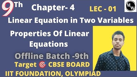 Linear equations in Two Variables | Offline Batch | @mathsbymohitsaxena