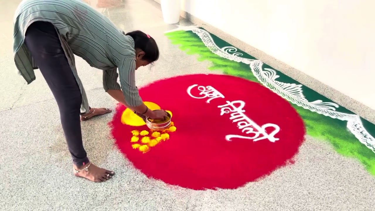 Ring ceremony rangoli 🎨 8669159011👈order booking nagpur rangoli artist  sumit dhore | Instagram