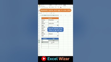 Excel Magic: Separate Names and Ages in Just One Click #ExcelTutorial #ProductivityHacks