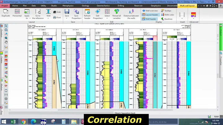 How to Create Well Correlation in Techlog || Techlog Tutorial ||