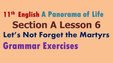 11th English Lesson 6 Let