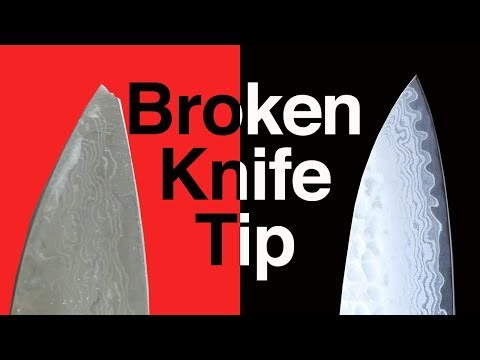 Broken Knife Tip - Japanese Whetstone Repair and Resharpening