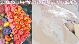 How to make stabilized whipped cream,no gelatin,no butter!for cake and cupcake decoration