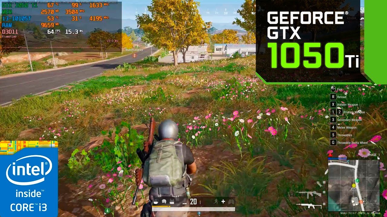PUBG - Season 15 : GTX 1050 Ti + i3-10105f : 1080p Very Low