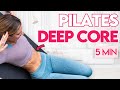 5 MIN TONED ABS in 14 Days | Deep Core Pilates (No Equipment)