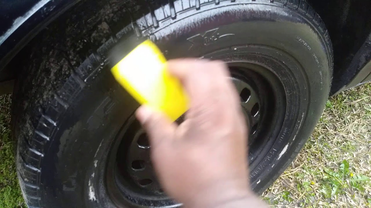 Autozone tire shine with WalMart tire sponge YouTube