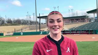 Alabama SB Pitcher Jocelyn Briski Previews Season Opener
