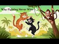 Why Fighting Never Wins | Two Cats and a Monkey Story