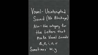What is a Vowel?