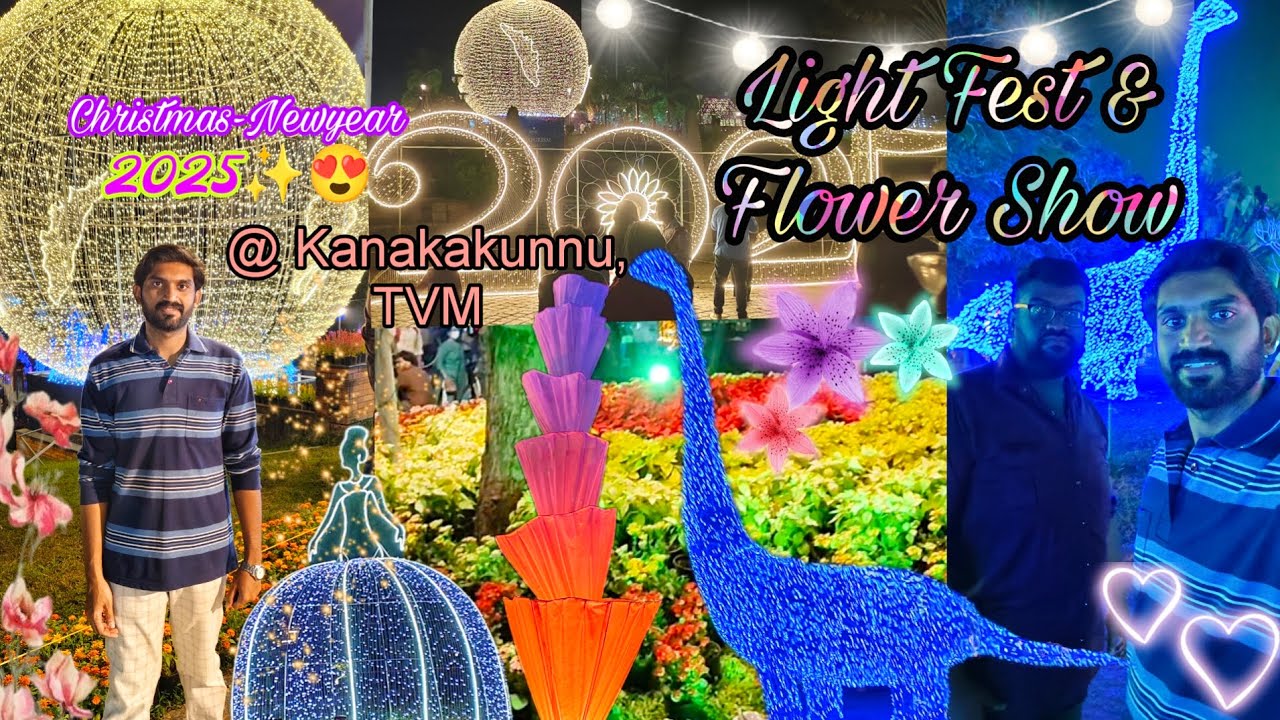 Lights Fest & Flower Show 2025🌸😍✨@ Kanakakunnu,TVM| Crazy Malayali's Vlogs❤️|Thiruvananthapuram