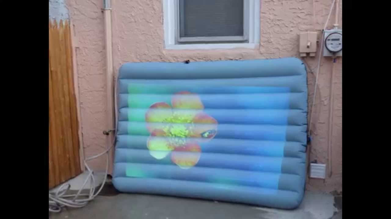 NEW OUTDOOR ULTRA 4K THEATER SCREEN PAINT ON 1800 LUMENS - YouTube