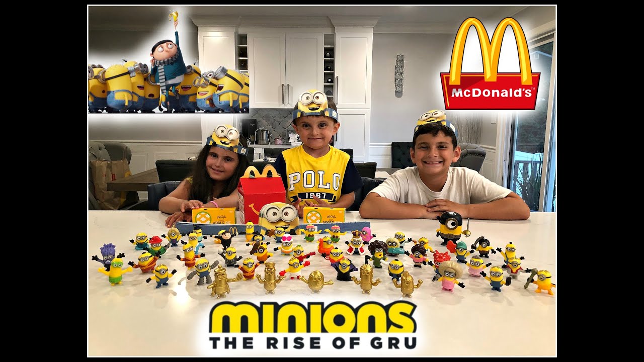 Minions The Rise Of Gru Movie Mcdonalds Happy Meal Toys All 48 Toys June Youtube
