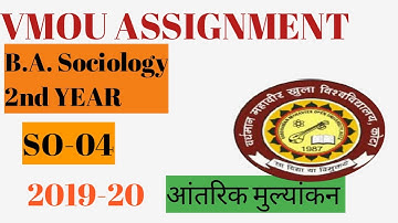 VMOU ASSIGNMENT SO-04 BA 2ND YEAR
