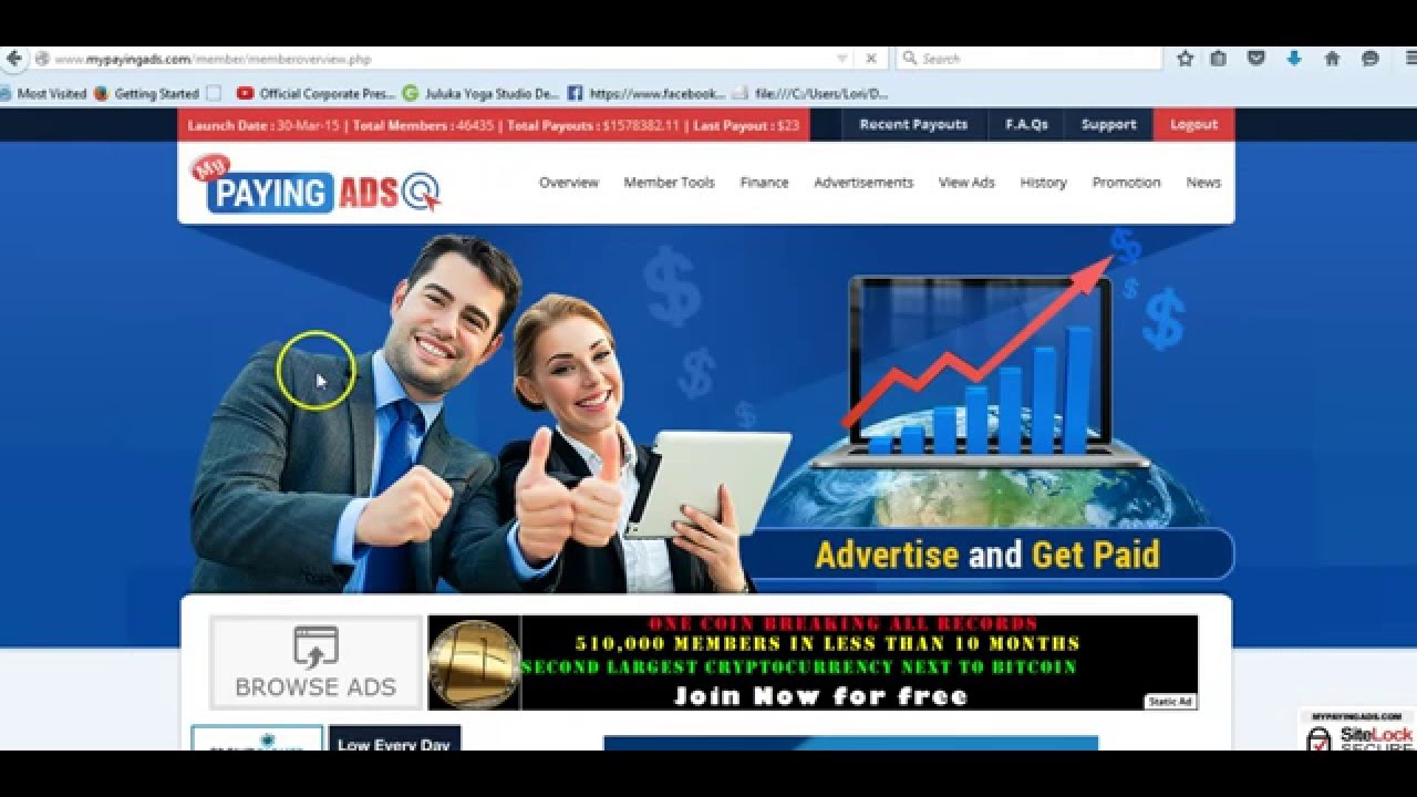 My Paying Ads   the best program 2015