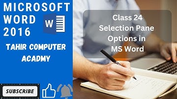 24 | How to Use Selection Pane Options in MS Word | Selection Pane All Options in Urdu/ Hindi |