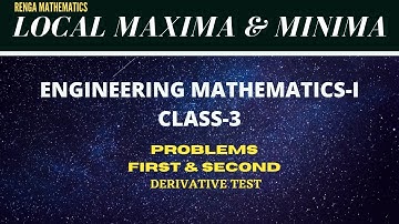 Local Maxima and Minima