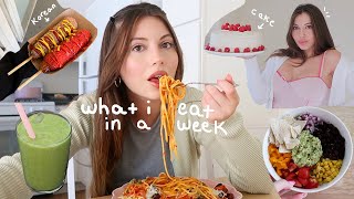 what i eat in a week (while living alone) 🍰🍜