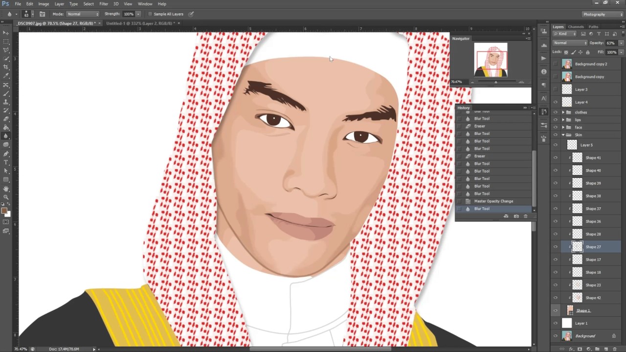 Vector Art Step by Step Tut on Photoshop Cs6 - YouTube