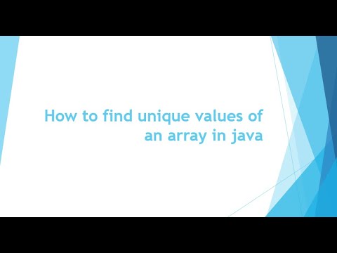 How to find unique values of an array in java | #seleniumjava ...
