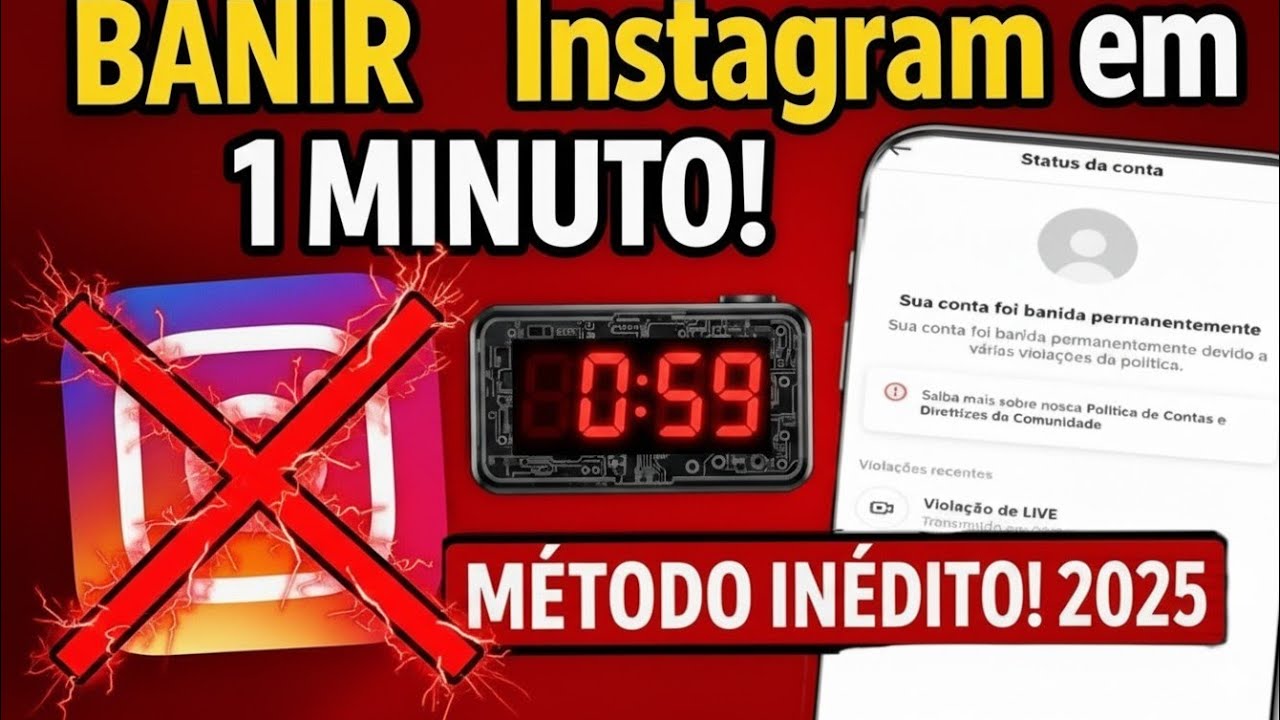 COMO BANIR QUALQUER INSTAGRAM 2025 (Método Atualizado Rápido)