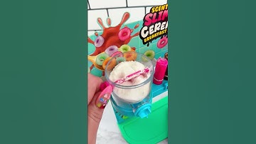 Mini DIY Slime Cereal Factory Satisfying Video ASMR! 🥣🥛 #shorts #fidgets #asmr