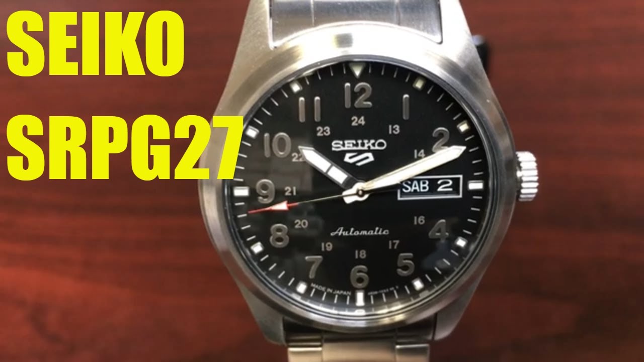 Seiko 5 Sports Stainless Steel Automatic Watch SRPG27 - YouTube