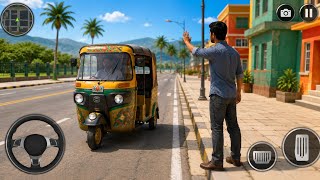 Real Tuk Tuk Rickshaw Passenger Pick Up Challenge 🚖 | City Driving Simulator Gameplay (Android) screenshot 3
