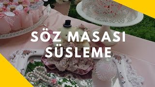 En Güzel Söz Masası Süsleme Örnekleri ve Malzemeleri