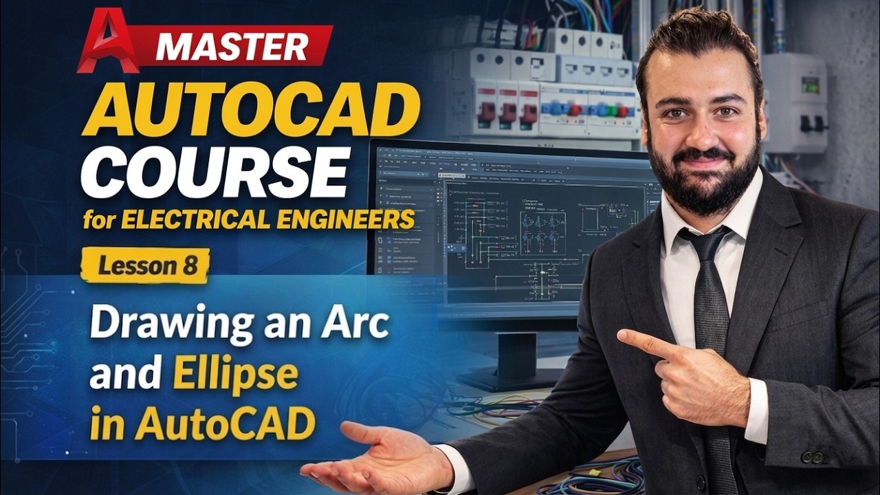 Drawing an Arc and Ellipse in AutoCAD (Lesson 8) - YouTube