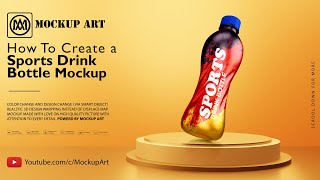 How to create a Sports Drink bottle mockup | Photoshop Mockup
