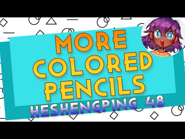 Heshengping 48 Color Colored Pencils Set for Coloring Books with 3