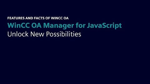 WinCC OA JavaScript Manager for Node.js