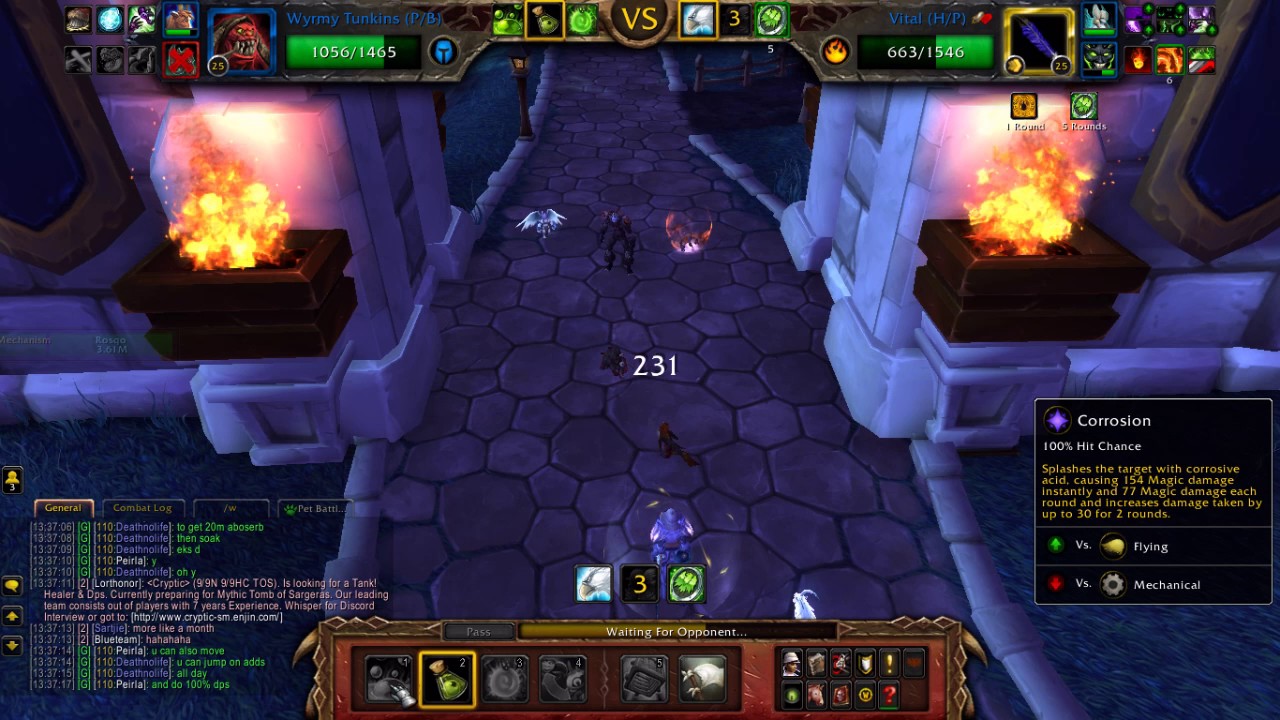 off white PVP Pet Battles - Team: Portal Hopped (Wyrmy Tunkins)