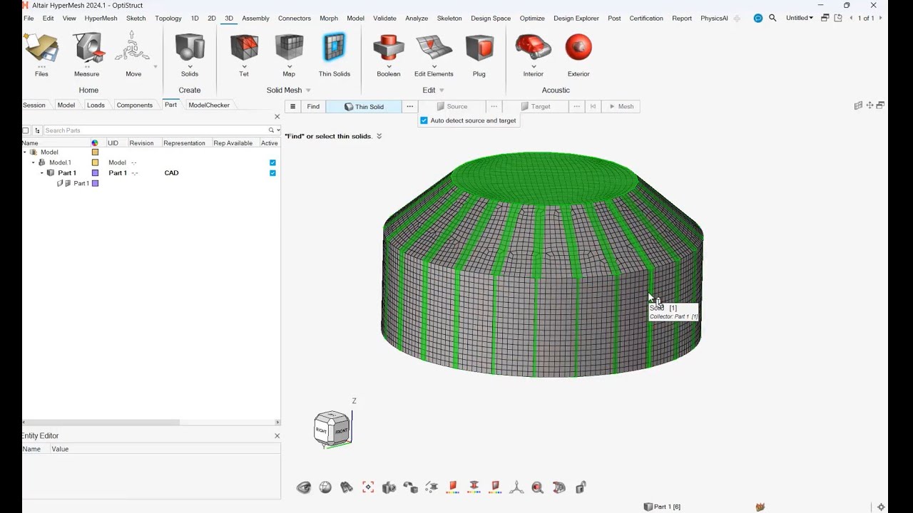 Altair HyperMesh Element Transition Tips - YouTube