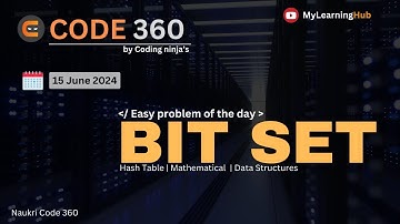 ✅ Coding Ninjas Easy Coding Problem | Bit Set using Java  | 15 June 2024 | Hash Table  | DS