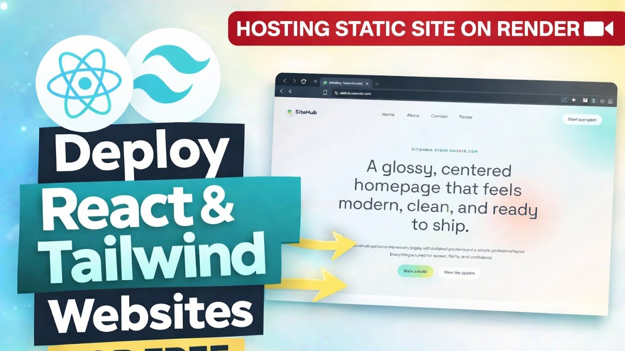 Разверните свой сайт на React и Tailwind БЕСПЛАТНО 🚀 | Хостинг статических сайтов на Render