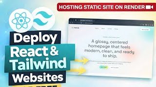 Deploy React & Tailwind Website for FREE 🚀 | Static Site Hosting on Render