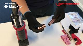 Speed of installation with ＞B＜ MaxiPro and ROTHENBERGER press solution for ACR applications.