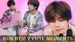 V Cute Moments Run Bts Ep. 97 & 98 Pajama Party Kim Taehyung Pajama Moments