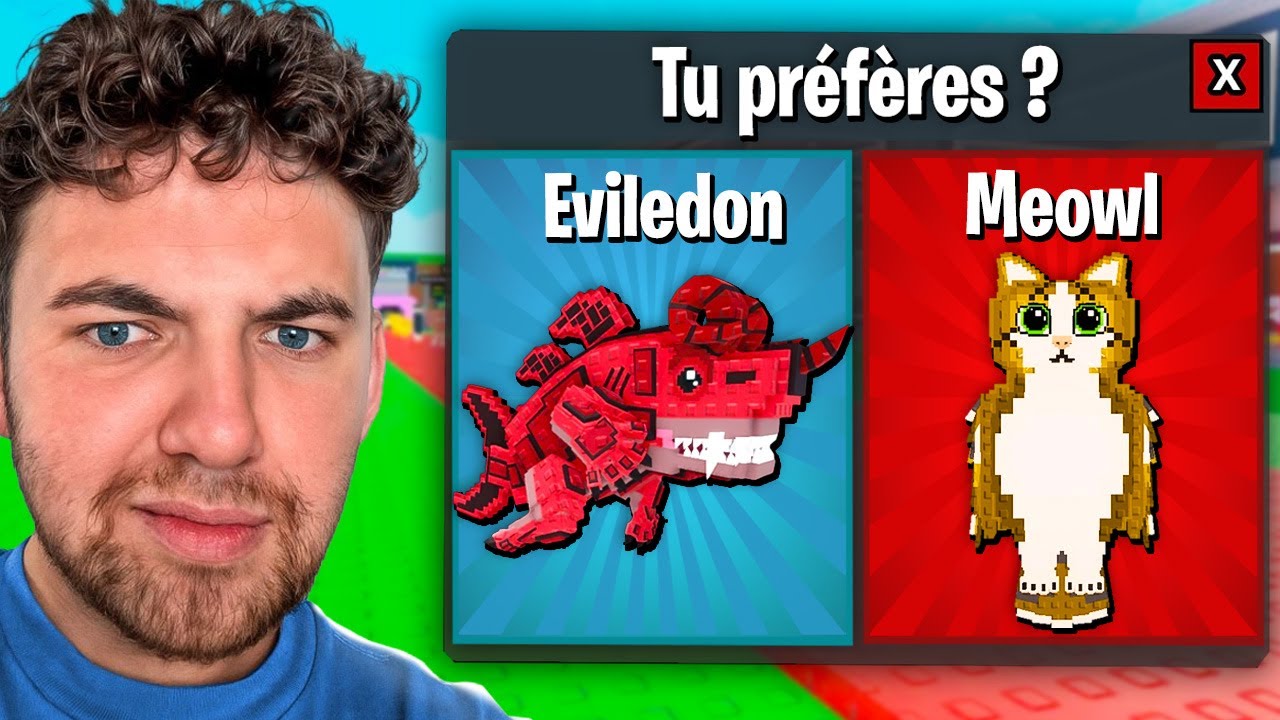 TU PRÉFÈRES dans Steal a Brainrot ! (mon choix apparaît en jeu...)