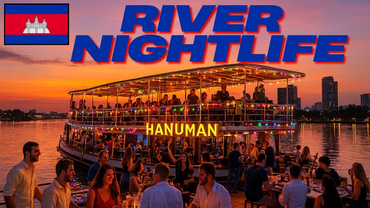 Невероятный день рождения на камбоджийском катере! | Ночная жизнь на берегу реки в Пномпене