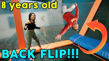 TEACHING OUR SON HOW TO BACKFLIP! **GONE WRONG** | The Royalty Family