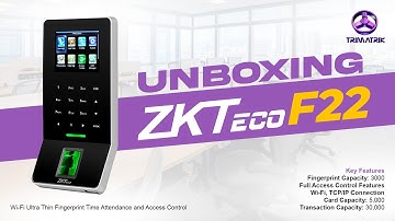 ZKTeco F22 Wi-Fi Ultra Thin Fingerprint Time Attendance and Access Control Unboxing