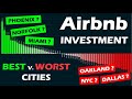 Airbnb Real Estate Investors: BEST v. WORST Cities 2021
