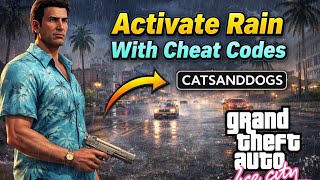 GTA Vice City Rain Cheat Code 🌧️ | How to Activate Rain in Vice City (CATSANDDOGS) screenshot 5