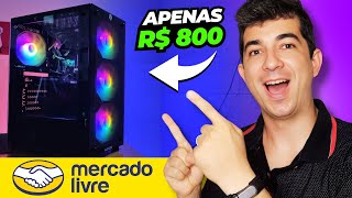 🔥Comprei um PC GAMER BARATO de R$ 800 REAIS no Mercado Livre [UNBOXING + TESTES]