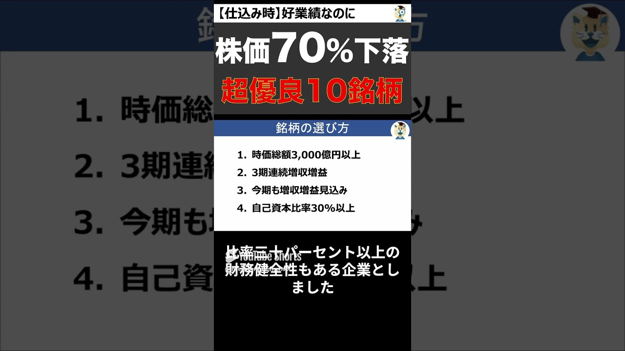 仕込み時】好業績で超有名企業も株価70%も暴落。バーゲン状態10