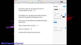 how to forward delete in mac